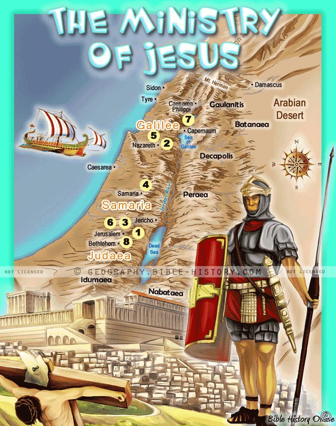 Map of the Ministry of Jesus Christ